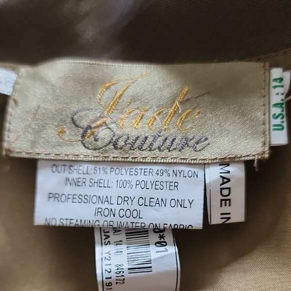 Elegant Strapless Olive Green Evening Gown New With Tags Size 14 - Picture 14 of 15